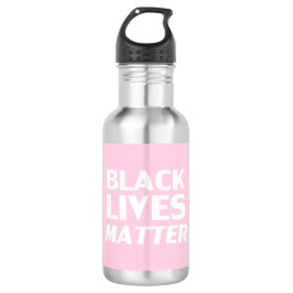 Black Lives Materie rosa moderne Typografie Edelstahlflasche