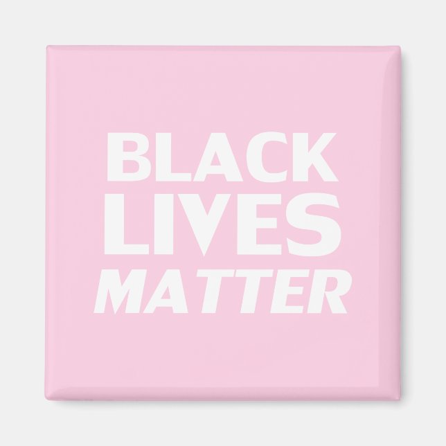 Black Lives Materie rosa moderne Typografie Magnet (Vorne)