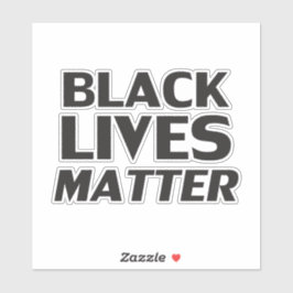 Black Lives Materie Schwarz moderne mutige Typogra Aufkleber