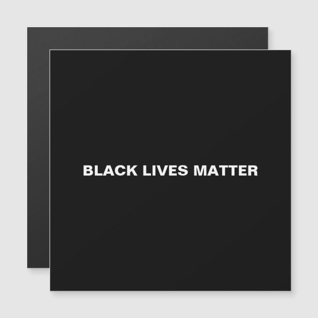 Black Lives Materie Schwarz-weiß minimalistischer  Magnetkarte (Vorne/Hinten)