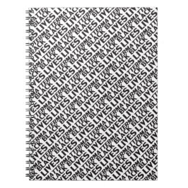 Black Lives Materie Schwarz-weiße Typografie Muste Notizblock