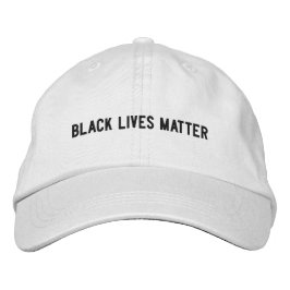 Black Lives Materie schwarzer Text einfache minima Bestickte Baseballkappe