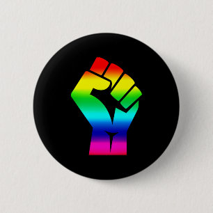 Black Lives Materie Symbol Antirassismus LGBTQ Rai Button