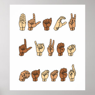 Black Lives Matt American Sign Language Poster