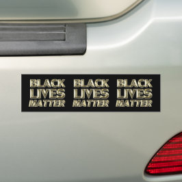 Black Lives Matt Black Gold moderne Typografie Autoaufkleber