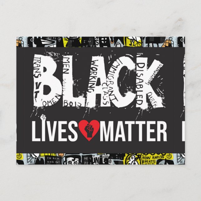 Black Lives Matt Blank Card Postkarte (Vorderseite)
