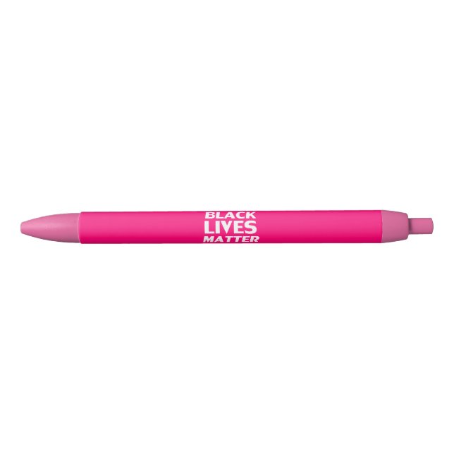 Black Lives Matt Hot Pink moderne Typografie Kugelschreiber (Vorderseite)