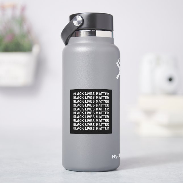 Black Lives Matt Repetierter Textblock Aufkleber (HydroFlask)