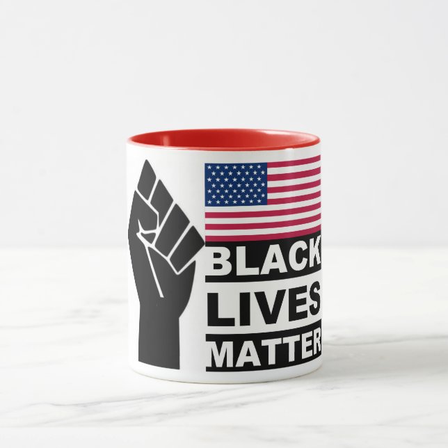 Black Lives Matt USA Flaggensammlung Tasse (Zentrum)