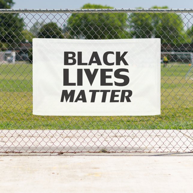 Black Lives Matt White Black Moderne Typografie Banner (Insitu)