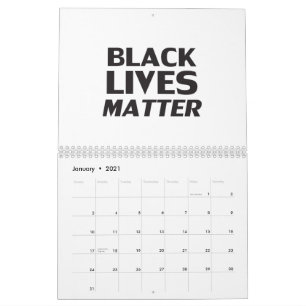 Black Lives Matt White Black Moderne Typografie Kalender