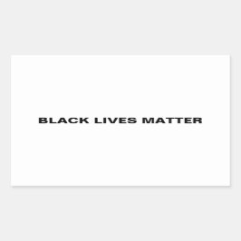 Black Lives Matt White Black Text minimalistisch Rechteckiger Aufkleber