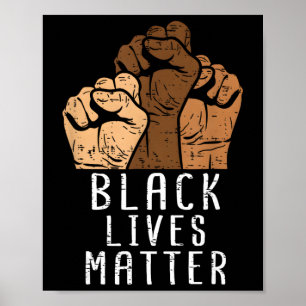 Black Lives Matter Blm Menschenrechte Schwarze Ges Poster