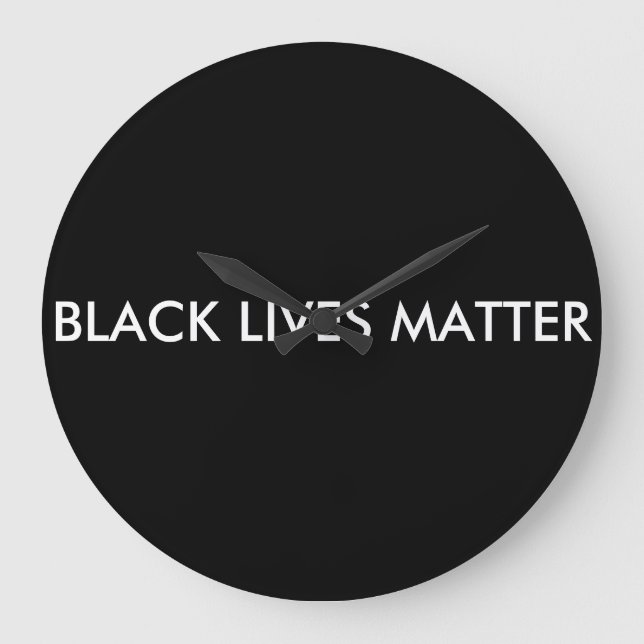 Black Lives Matter Clock Große Wanduhr (Vorderseite)