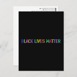 Black Lives Matter Colorful Stencil 02 Postkarte