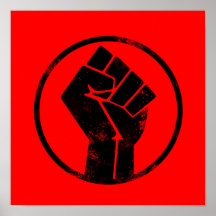 Black Lives Matter FIST (roter Hintergrund) #BLM