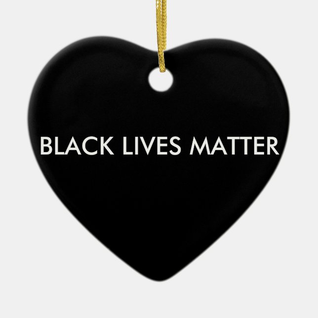 Black Lives Matter Ornament, BLM Keramik Ornament (Vorne)
