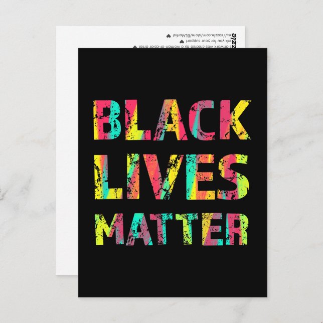 Black Lives Matter Painting 01 Nehmen Sie einen St Postkarte (Vorne/Hinten)