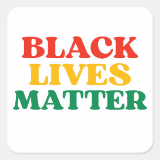 Black Lives Matter Quadratischer Aufkleber
