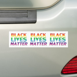 Black Lives Matter Regenbogen Moderne Typografie S Autoaufkleber