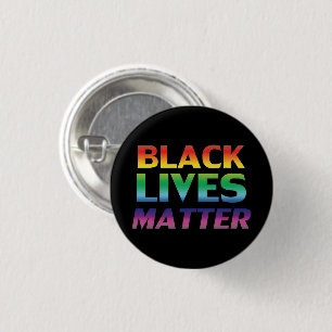 Black Lives Matter Regenbogen-Typografie Stolz sch Button