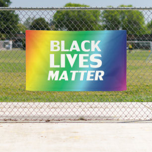 Black Lives Matter Regenbogengradition LGB Stolz Banner