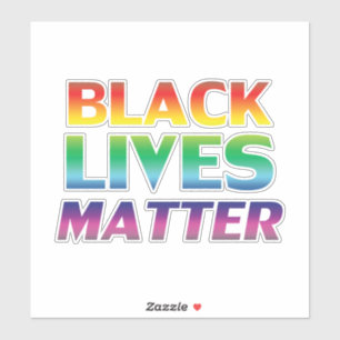 Black Lives Matter Regenbogentypografie Little Sto Aufkleber