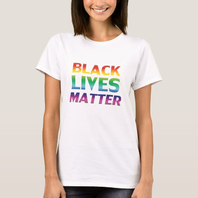 Black Lives Matter Regenbogentypografie Little Sto T-Shirt (Vorderseite)