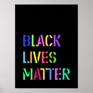 Black Lives Matter Stencil 01 Editable Farbe Poster