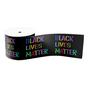 Black Lives Matter Stencil 01 Mehrfachgrößen Ripsband