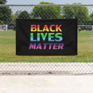 Black Lives Matter Stolz Regenbogentypografie schw Banner