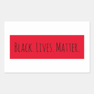 Black Lives Matter Trendy Roter Hintergrund Rechteckiger Aufkleber