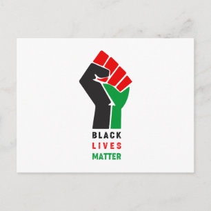 Black Lives Matter zum ersten Symbol Afrikanischen Postkarte