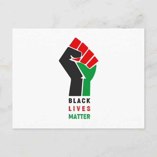Black Lives Matter zum ersten Symbol Afrikanischen Postkarte (Vorderseite)