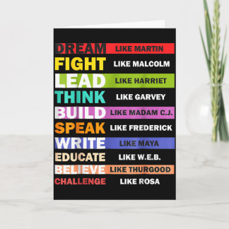 Black Lives S Black Leaders Black History Monat  Karte