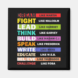 Black Lives S Schwarze Führer Black History Month  Magnet