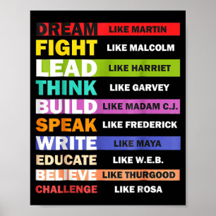 Black Lives S Schwarze Führer Black History Month Poster