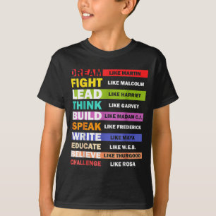 Black Lives S Schwarze Führer Black History Month T-Shirt