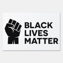 Black Living Matter BLM Resist Fist Protest Sign
