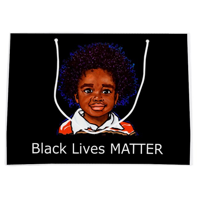 Black Living Matter Family Child Boy Rassismus Soh Große Geschenktüte (Vorderseite)