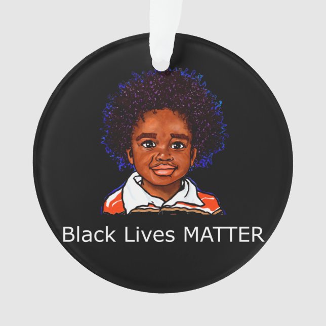 Black Living Matter Family Child Boy Rassismus Soh Ornament (Vorderseite)