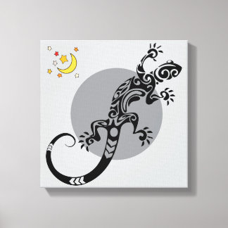 Black Lizard Abstract Pattern Canvas Art Leinwanddruck