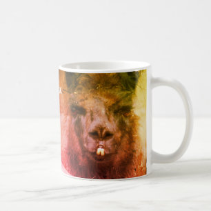 Black Llama Abstrakt Personalisiert Kaffeetasse