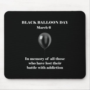 Black Lloon Day Overdose Awareness Addition T Shir Mousepad