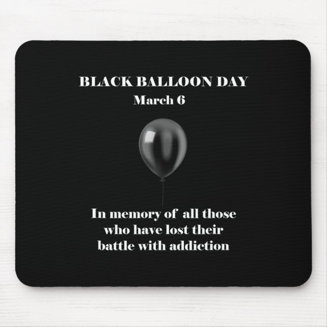 Black Lloon Day Overdose Awareness Addition T Shir Mousepad (Vorne)