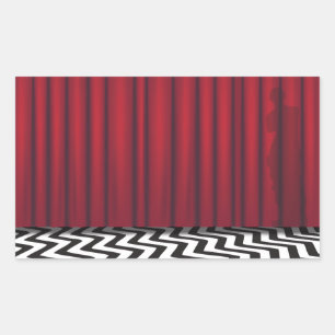 Black Lodge Red Room Rechteckiger Aufkleber