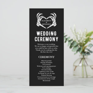 Black Long Wedding Program Zeremonie Brautparty