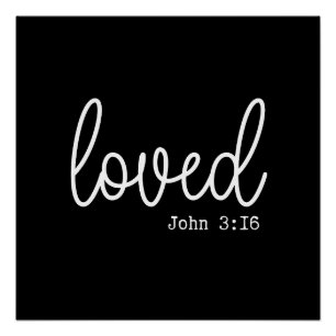 Black Love Faith Zitat minimalistisch Poster
