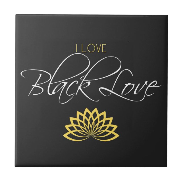 Black Love Fliese (Vorderseite)