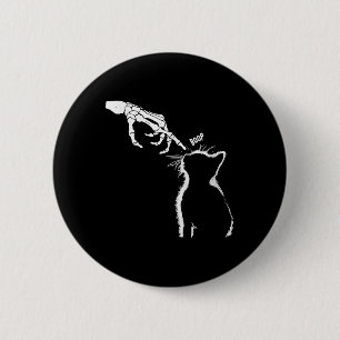 Black Lover Skeleton Hand Boop Funny Halloween 202 Button